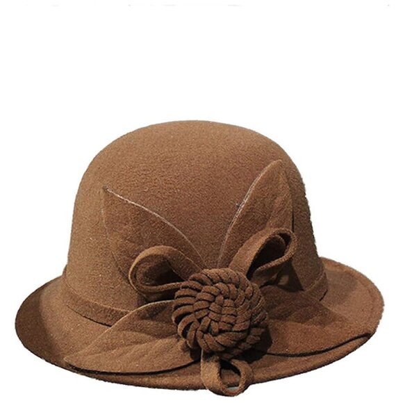 Women's Cloche Hat 1920s Winter Bucket Hat Vintage , A-cofe